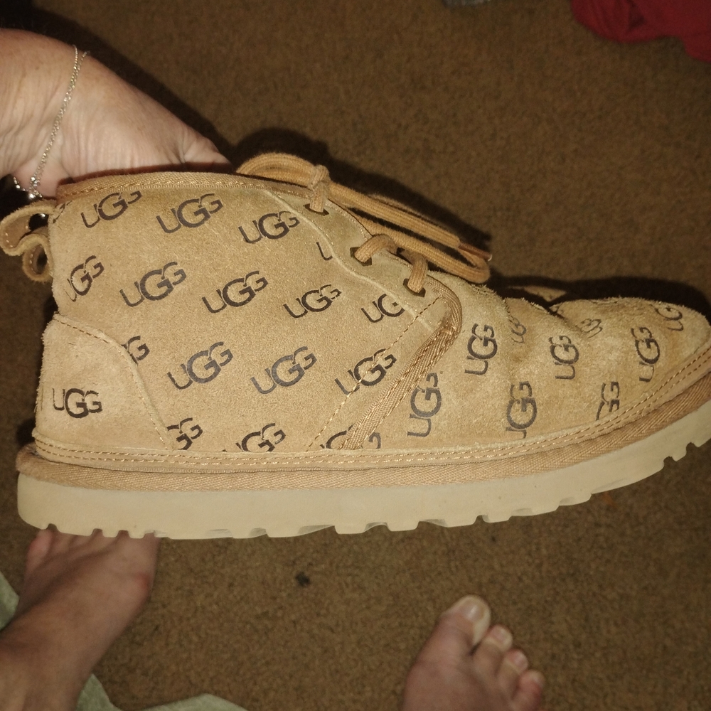 UGG Tan Suede Logo Boots